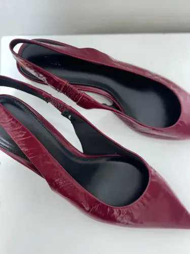 Scarpin Zara Slingback Bordô - Salto Médio - Original