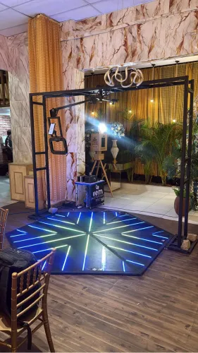 Plataforma 360 aérea o com piso de led
