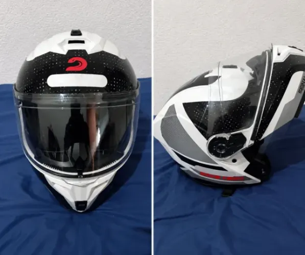 Capacete Articulado Robocop Escamoteável Que Abre Race Tech Signal Capacete 