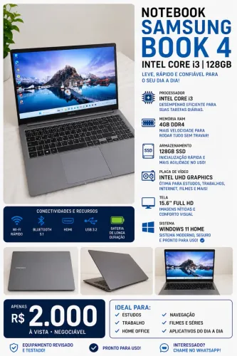 Notebook Samsung Book 4