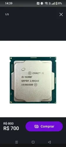 Intel i5 9400f e Walter cooler