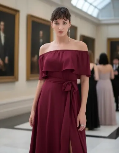 Vestido de Festa Longo em Crepe Marsala - Look Pink - Elegante e Sofisticado