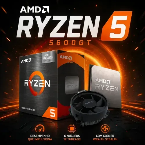 Processador AMD Ryzen 5 5600GT, 4.6GHz , Cachê 20MB Am4 Vega 7
