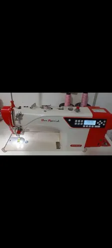 Máquina industrial reta eletrônica