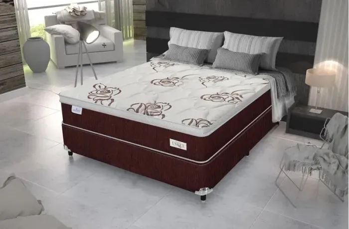 Cama Box King Size Destiny Molas Vinho Plumatex