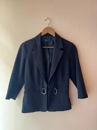 Blazer Preto manga curta