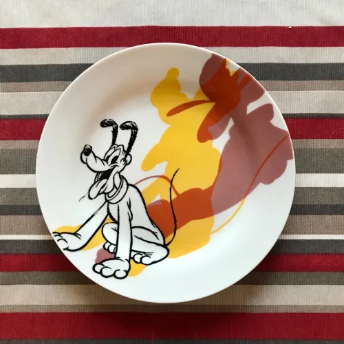 prato de sobremesa de porcelana disney pluto