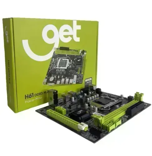 Placa Mãe Intel 1155 H61 DDR3 M.2 GET *NOVA COM GARANTIA*