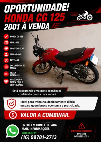 Moto Honda CG 125 a Venda