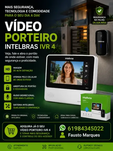 Vídeo Porteiro HD Intelbras IVR 4
