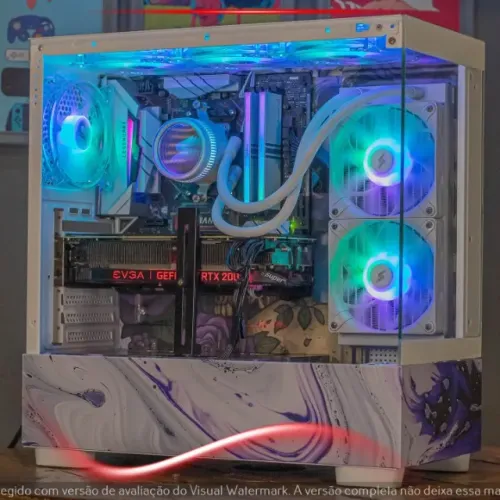 Desktop R5 5600X, RTX 2080S, 16GB, NVMe 512GB, WC 240mm, Fonte 650W, Gabinete SuperFrame