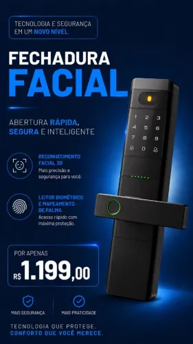 Fechadura Eletrônica Digital c/ Instalação Inclusa