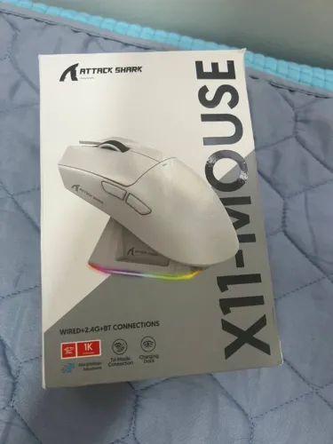 (lacrado) Mouse Gamer Attack Shark X11 / PAW 3311 / com DOCK de carregamento