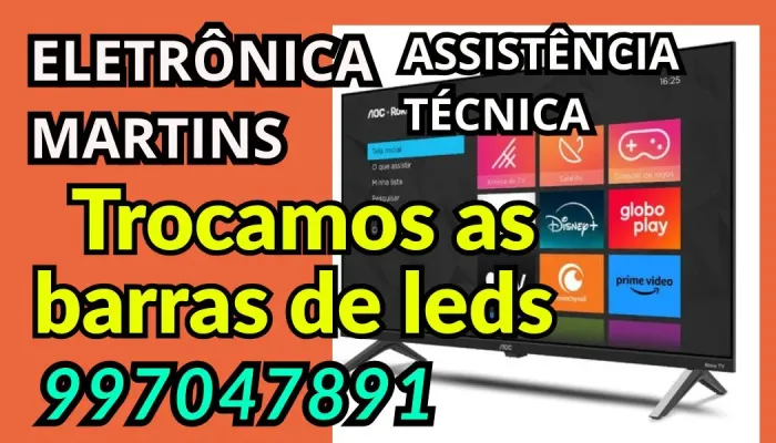 Trocamos as barras de leds de sua tv