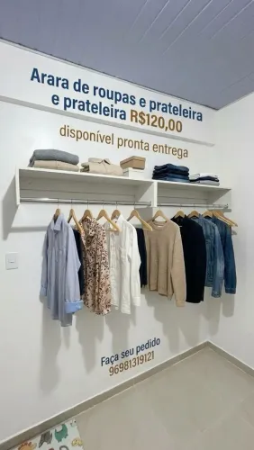 Tenho cabideiro MDF E INOX 