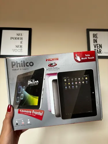 Tablet Philco 8 Polegadas Rosa com Caixa e Capa - Para Peças ou Conserto