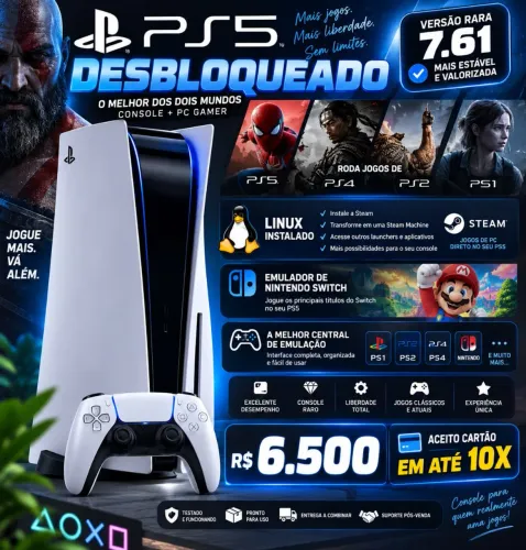 Ps5 desbloqueado 7.61 roda linux