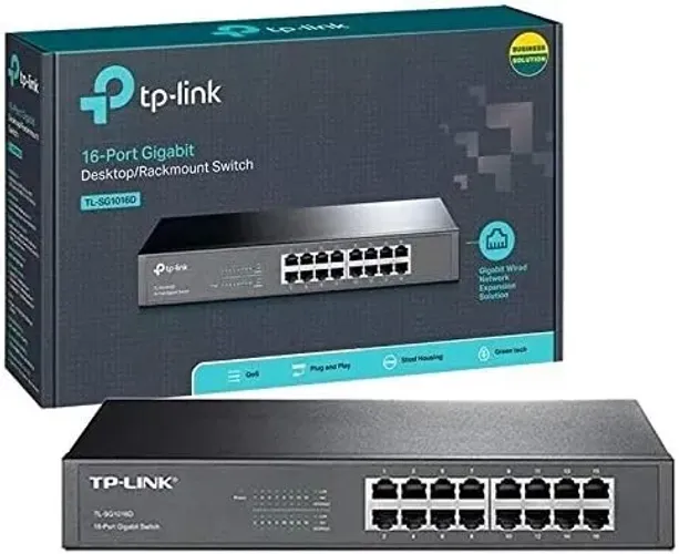Switch TP-Link 16 portas Gigabit TL-SG1016D novo na caixa