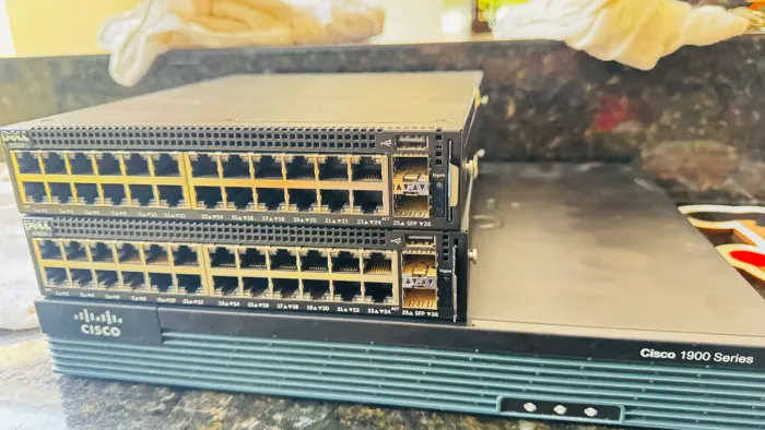 Switch Dell e cisco roteador