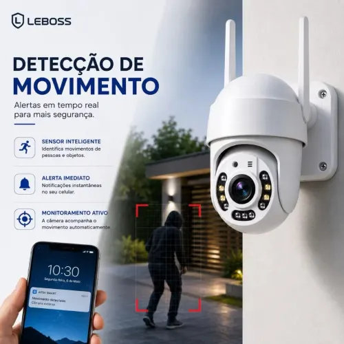 Camera segurança wi-fi de parede