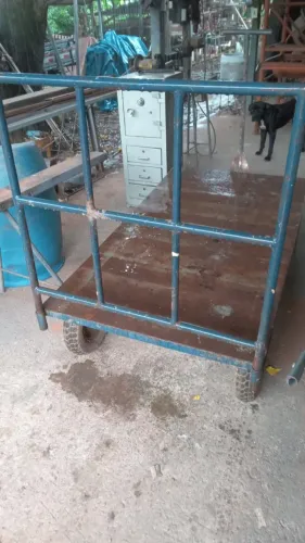 Carrinho Plataforma carga e descarga em chapa de Aço 