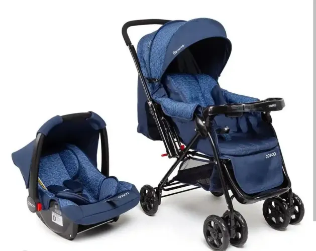 Carrinho + bebê conforto Cosco - Conjunto completo