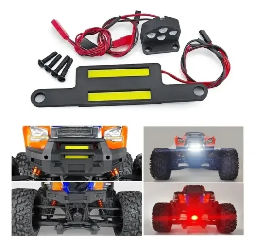 Kit de Iluminação de Led Dianteira e Traseira P/ Automodelo RC Traxxas Xmaxx