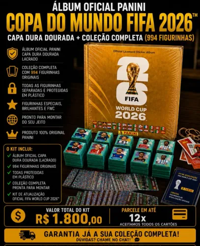 ? ÁLBUM PANINI COPA DO MUNDO FIFA 2026 COMPLETO - 994 FIGURINHAS ORIGINAIS!