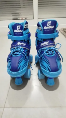 Patins Infantil Tamanho Ajustável 4 Rodas Com Luz Led.