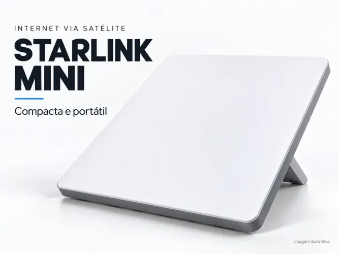 Antena Starlink Mini Portátil com Wi-Fi Integrado