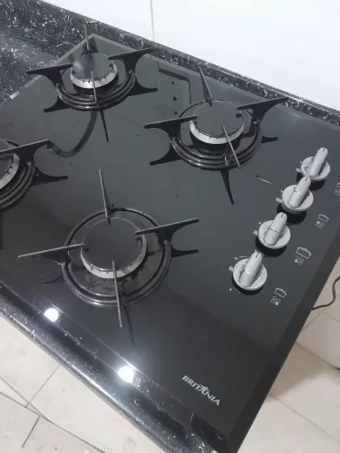 Fogão cooktop Britânia 4 bocas