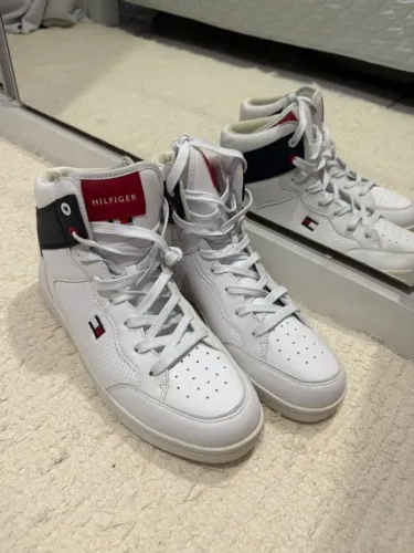 Tênis Tommy Hilfiger Branco Cano Alto 41/42 Novo