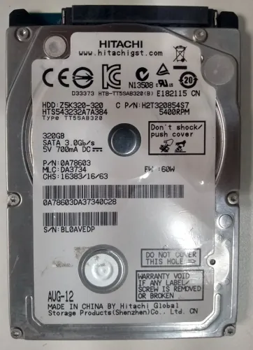 Hd Para Notebook Toshiba 320 Gb 2,5 Sata
