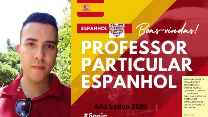 Aulas de espanhol professor brasileiro