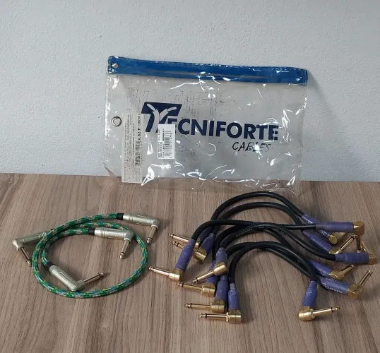 Kit 7 Cabos Tecniforte No Loss P/Pedais + Cabos Amphenol
