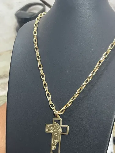 Corrente de ouro tijolinho