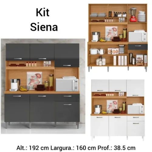 Armário de cozinha Kit Siena 