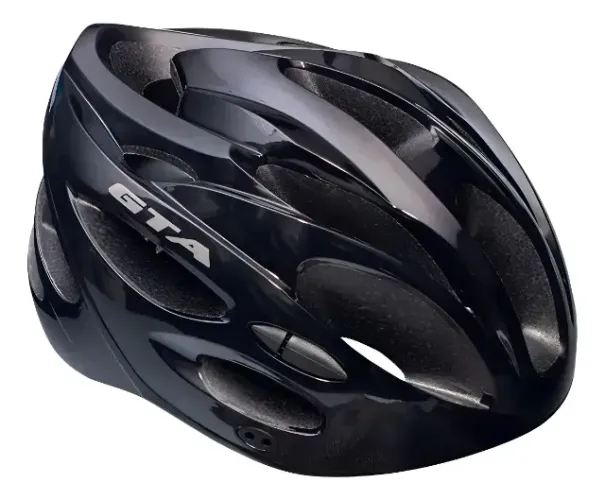 Capacete Ciclismo MTB GTA Inmold Start Preto Tamanho G com LED