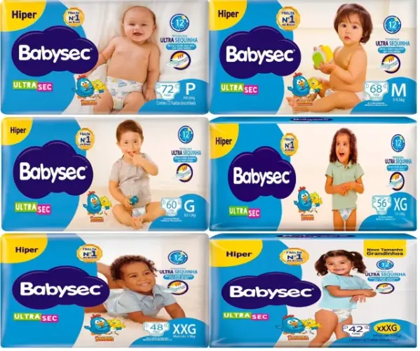 Fralda Babysec Todos os tamanhos