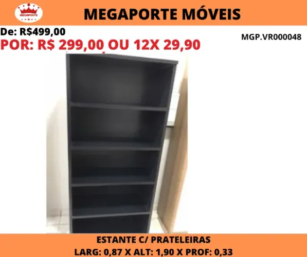 Estante com Prateleiras para Conveniência