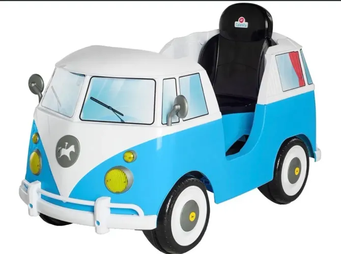 Carrinho de Passeio e Pedal para Bebe Calesita Kombina Azul