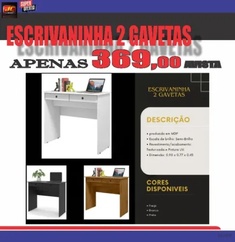 ESCRIVANINHA 2 GAVETAS U