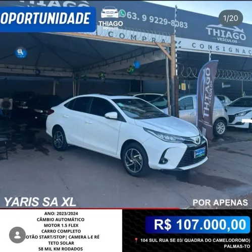 Toyota Yaris XLS Sedan 1.5 Flex 16V 4P Aut. 2024