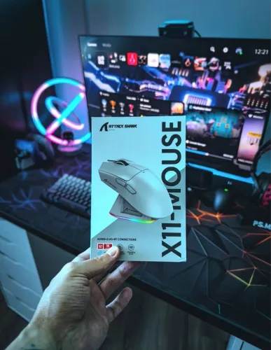 Mouse sem fio Gamer Attack Shark X11 novo nunca usado e na caixa