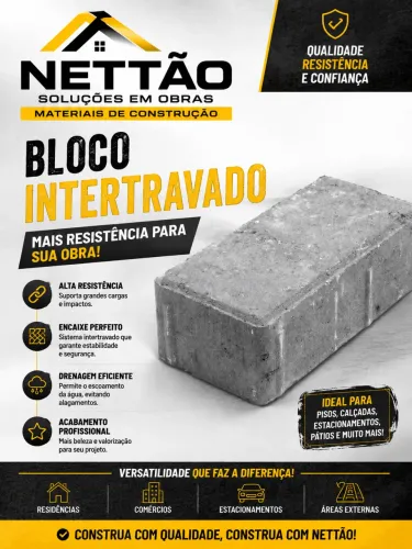 Paver intertravado 6x10x20