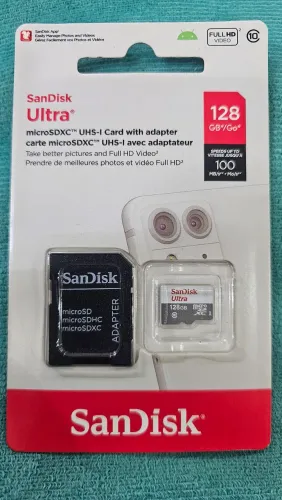 Cartão de memória ScanDisk 128GB 10mMB/s