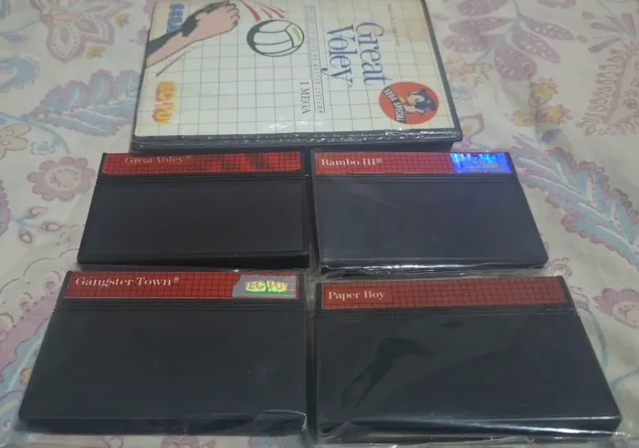 Lote 4 Jogos Master System Tec Toy