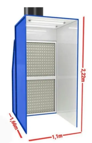 Cabine de Pintura Industrial IG-008 (1,1m x 2,22m) - Pronta Entrega
