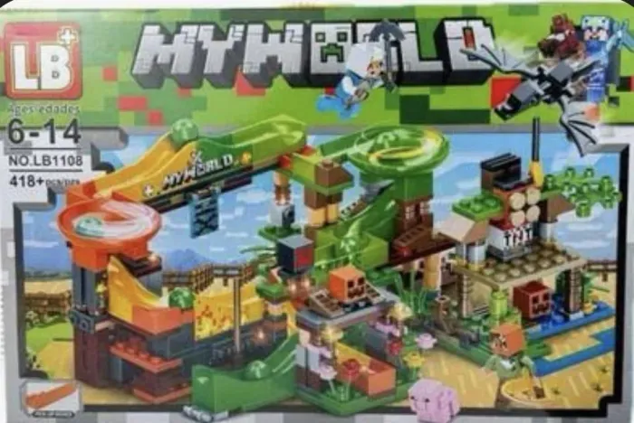 Lego Minecraft com 418 peças - My World - LB1108 - LB+<br>