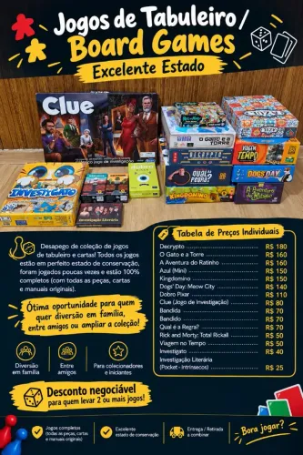 Jogos de Tabuleiro / Board Games Excelente Estado - Parque 10